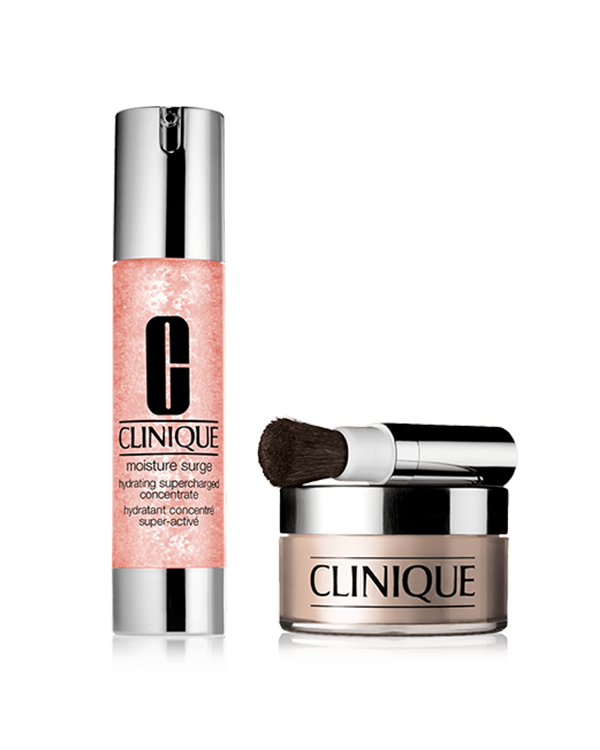 Set Moisture Surge™ & Blended Face Hydrating Supercharged Concentrate & Powder and Brush