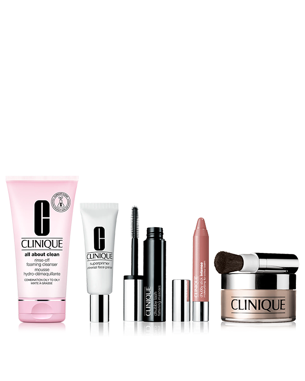 Set Rinse-Off Foaming Cleanser + Superprimer Face Primer + Chubby Lash™ Fattening Mascara + Chubby Stick Intense Moisturizing Li