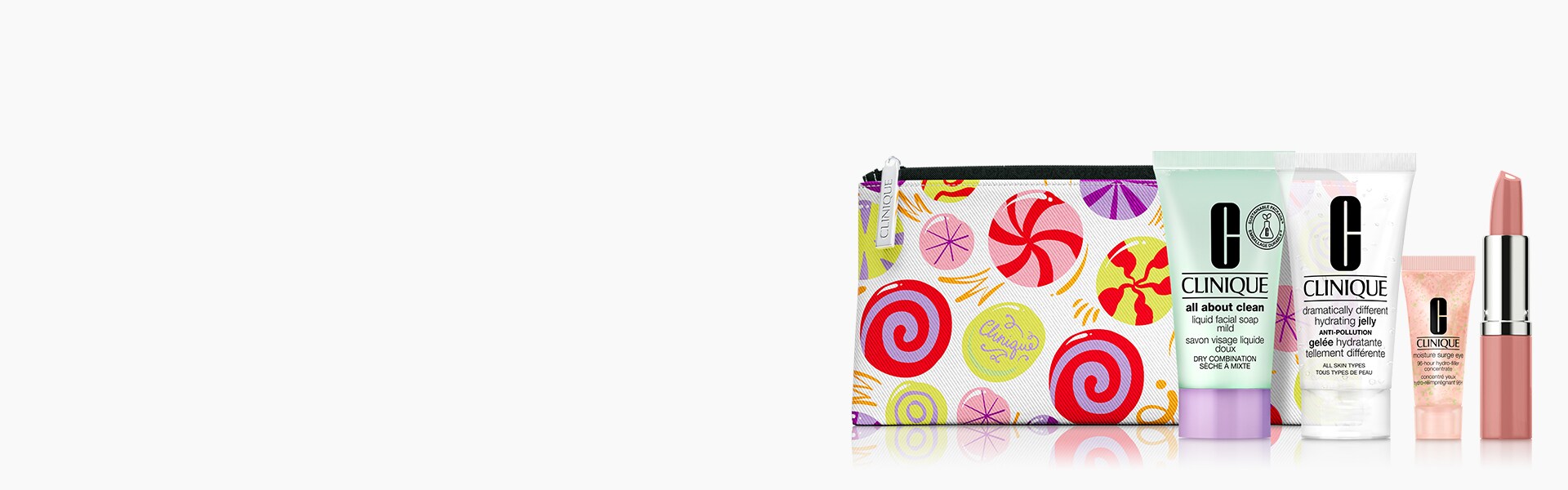 CADOU portfard Clinique cu 4 mini produse