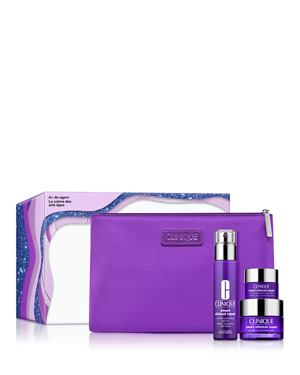 A+ Anti-Ageing Serum Skincare Gift Set, O colectie a celor mai bune formule anti-aging ale noastre pentru rezultate vizibile, incluzand un serum in varianta full-size. Produse in valoare de 685 lei.