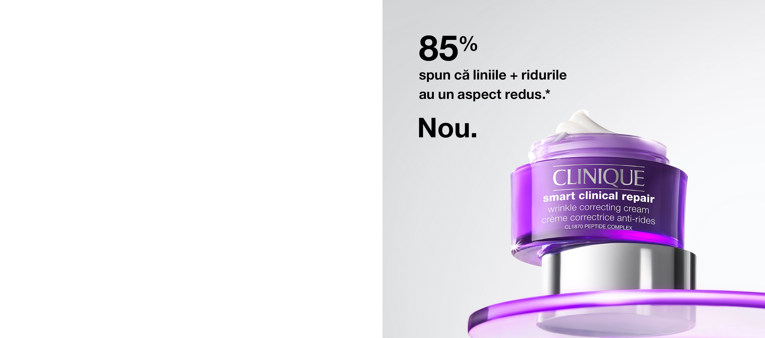 85% spun ca liniile + ridurile au un aspect redus.* Nou.